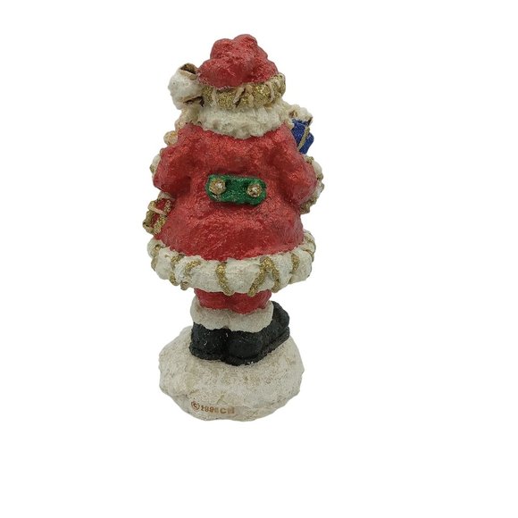 Vintage Glitter Santa On a Spring Wiggles and Dances When Touched - Picture 3 of 8